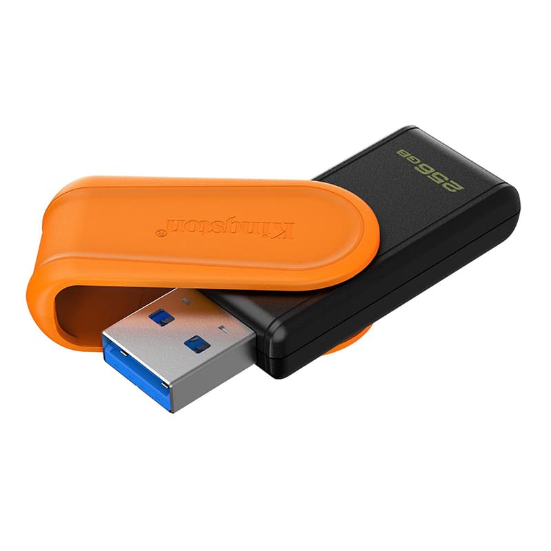 Memoria Flash USB Kingston DataTraveler Exodia S, 256GB, interfaz: USB 3.2 Gen 1, Naranja